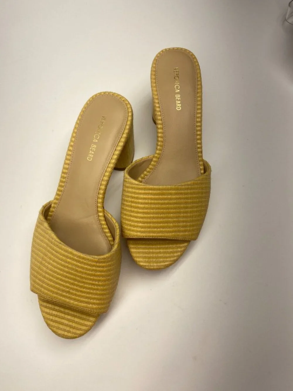 Veronica Beard Womens Dali Raffia Natural Platform Sandal Sz  8